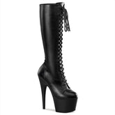 7 Inch Heel ADORE-2023 Black Stretch Pu